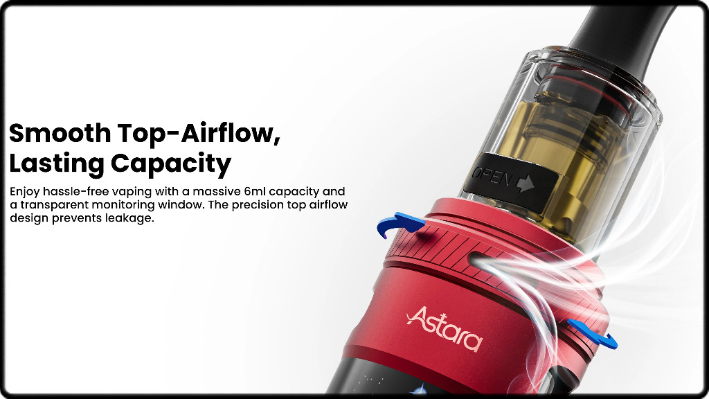 Cartouche 6ml, airflows réglables